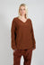 HK V Neck Oversized WS in Rust