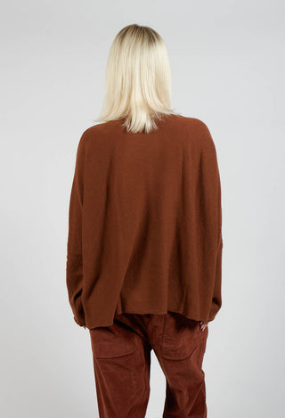 HK V Neck Oversized WS in Rust