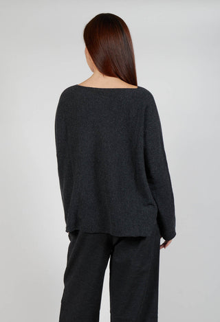 HK V Neck Oversized WS in Slate