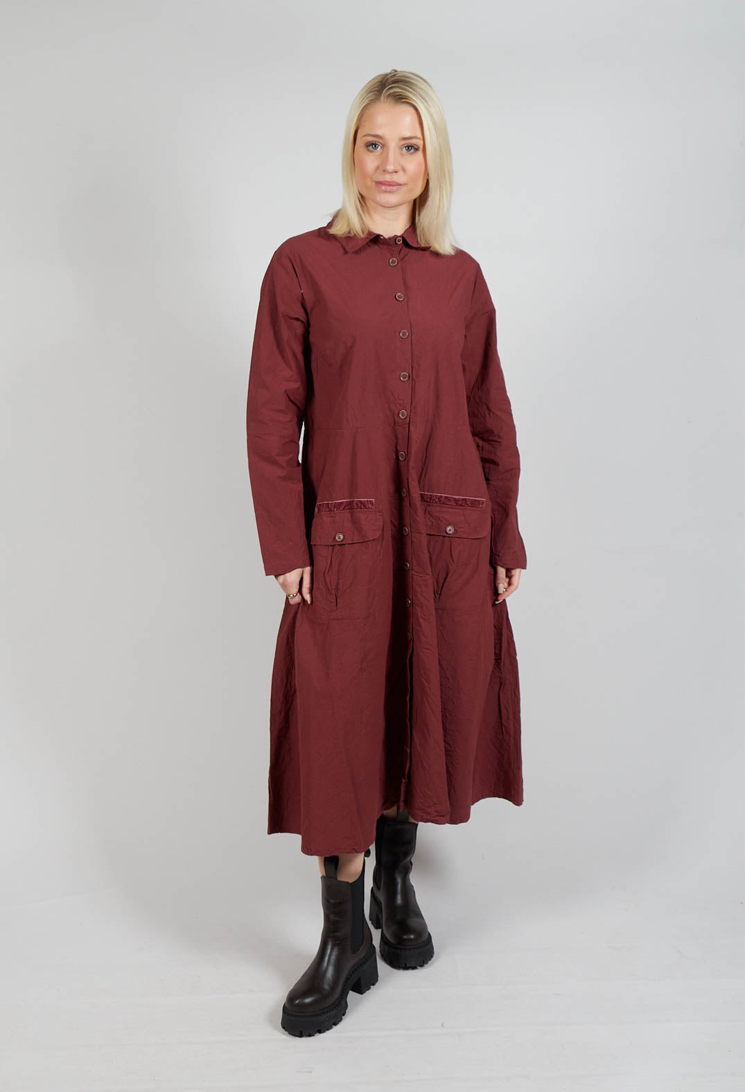 Hanne Dress in Burgundy