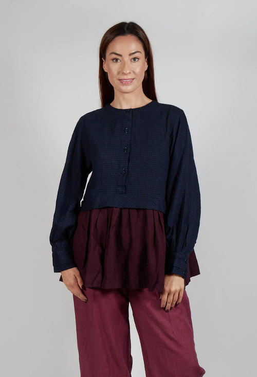 Helen Top in Blue Multicolour