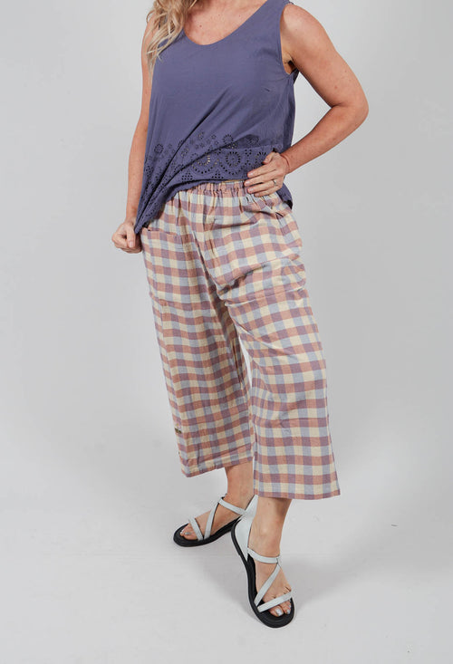 Henny Trousers in Checked Cotton