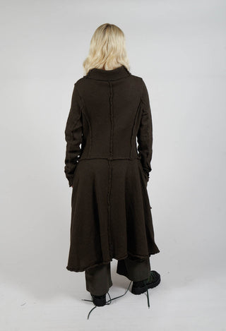 High Neck Coat with Feature Pockets in Jungle