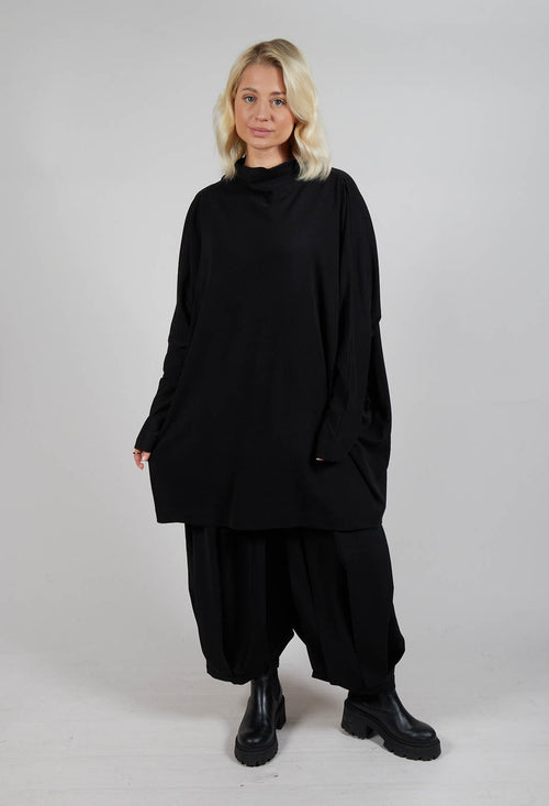 High Neck Tunic in Black