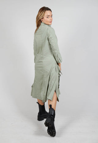 High Neck Utility Style Dress in Defender