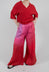 High-Waisted Maki Pants in Bright Red