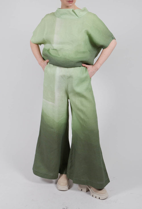 High-Waisted Maki Pants in Spring Green