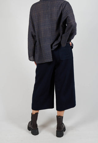 High Waisted Trousers in Navy