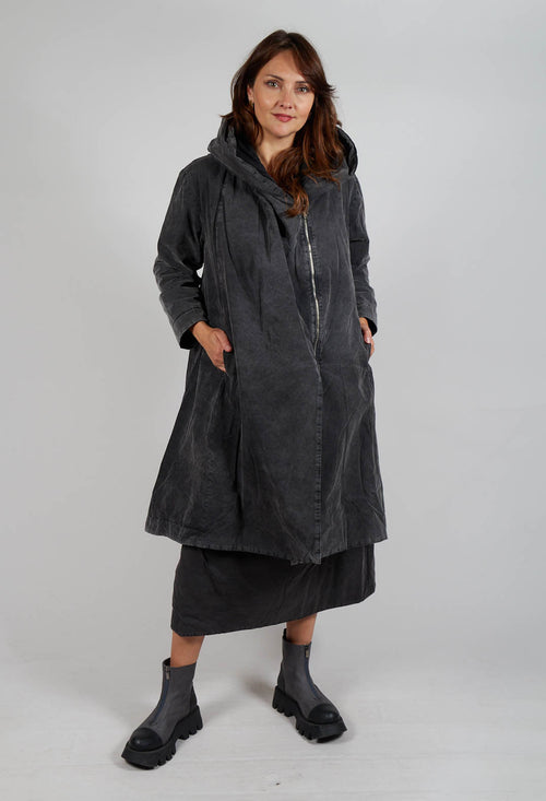 Hooded Jacket in Pewter