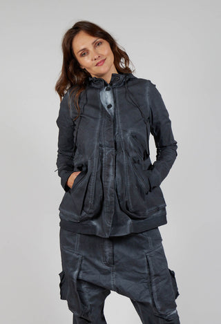 Hoodie Jacket in Coal Cloud