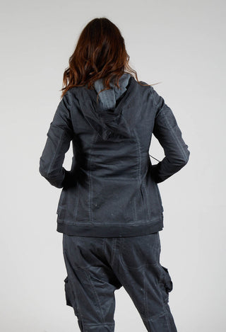 Hoodie Jacket in Coal Cloud