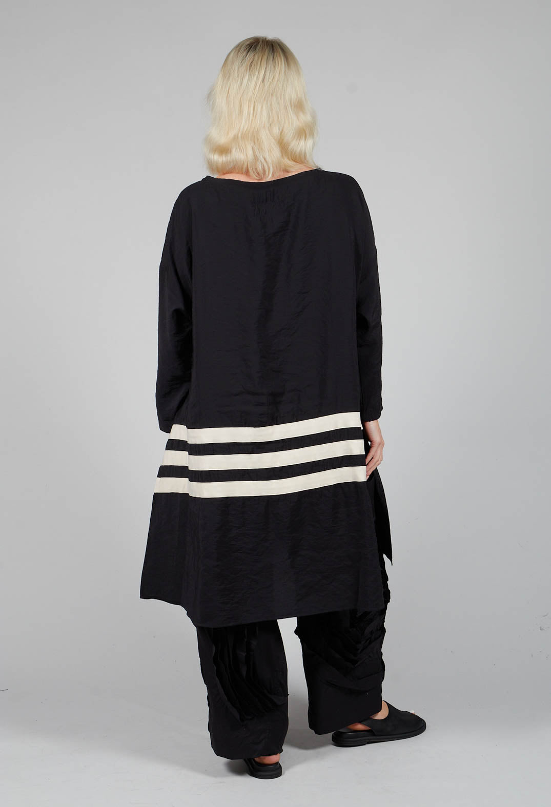 Horizontal Stripe Dress in Black