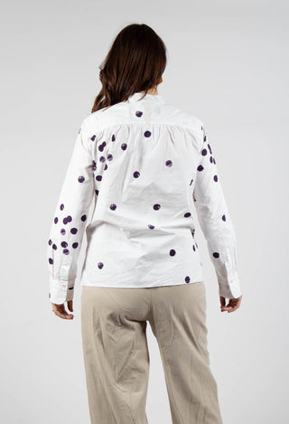 Cikita Print Shirt in Plum Dots