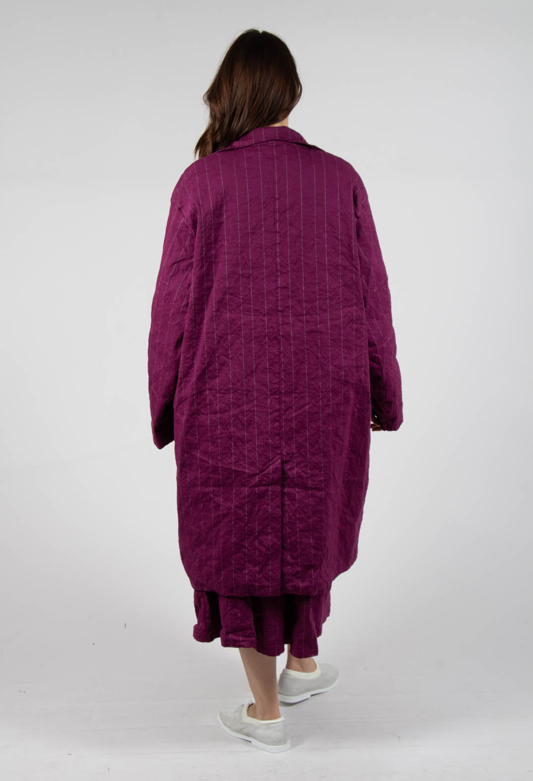 Marta Coat in Mulberry Stripe