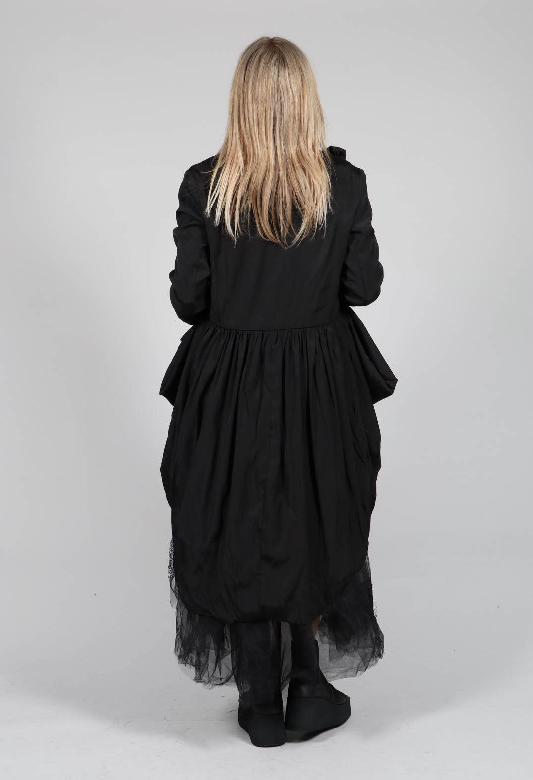 Treasury Drape Coat in Black