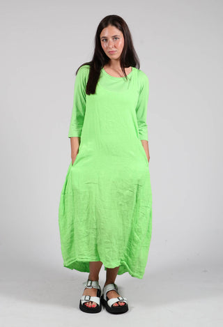 Sleeveless Linen Dress in Lime