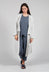 Longline Cardigan with Pockets in Silver