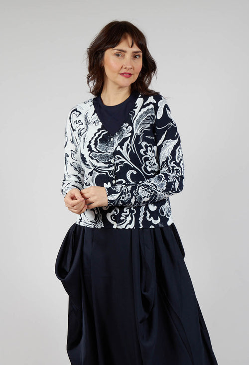 Include Cardigan in Floral Navy