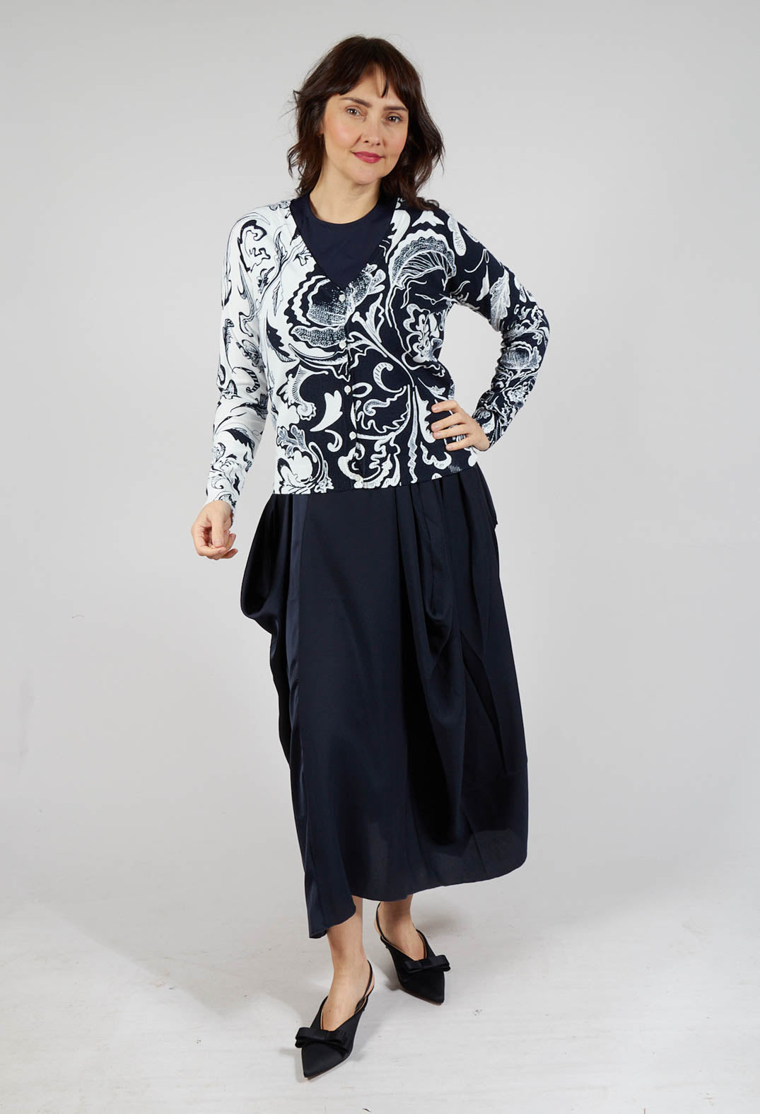 Include Cardigan in Floral Navy