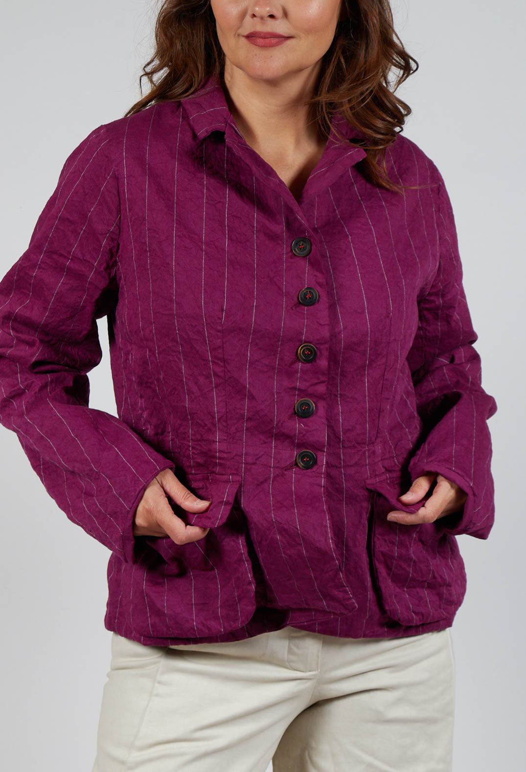 Jacket Vittorina in Mulberry Stripe