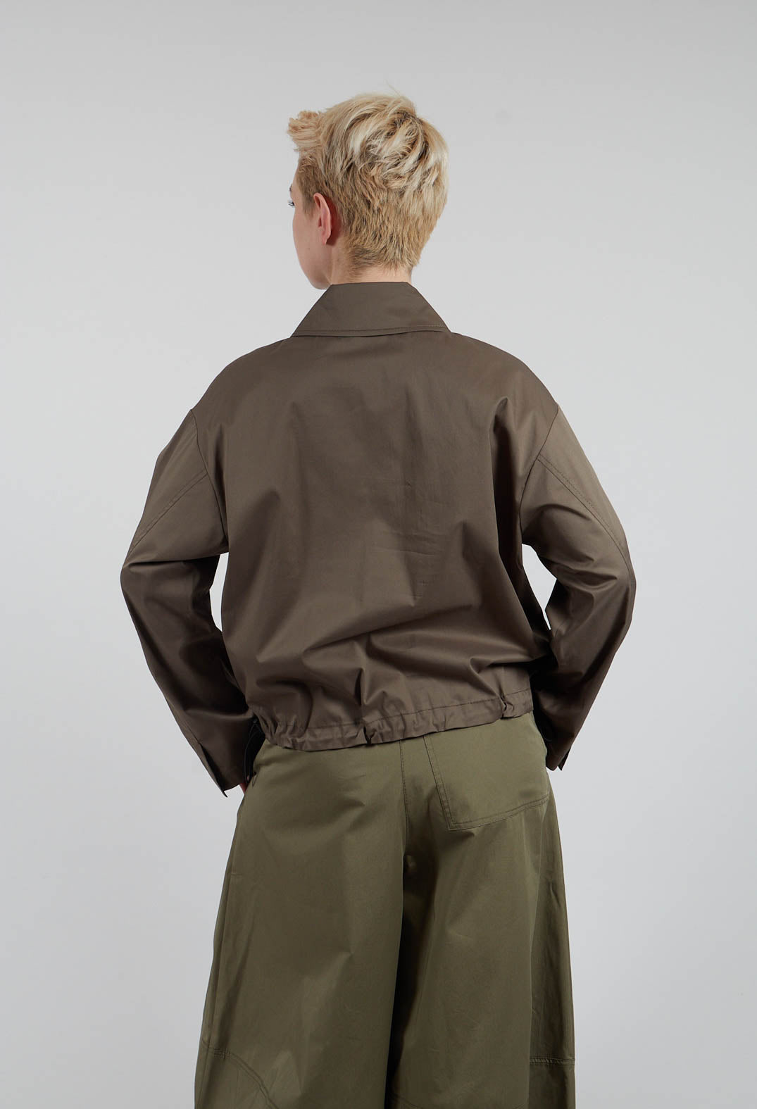 Jacket with Pockets in Dark Khaki