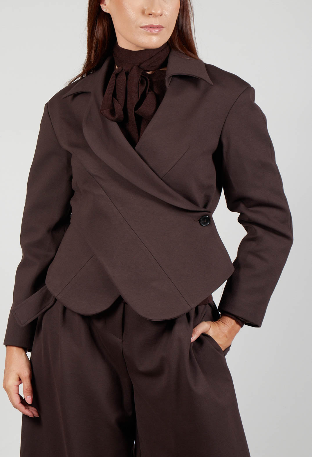 Jacket with Wrap Over Front in Java