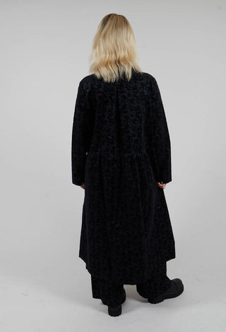 Jacquard Coat in Black