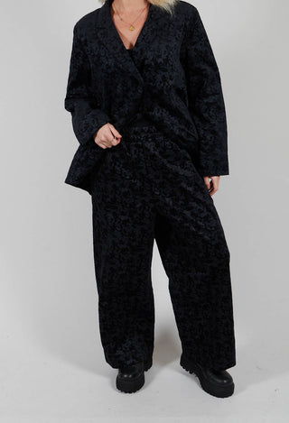 Jacquard Trousers in Black