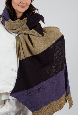 Jagged Wool Scarf in Deep Periwinkle