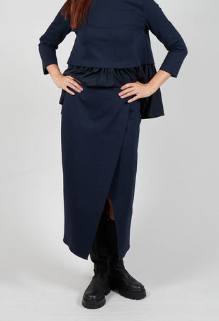 Jersey Pencil Skirt in Blue Nights