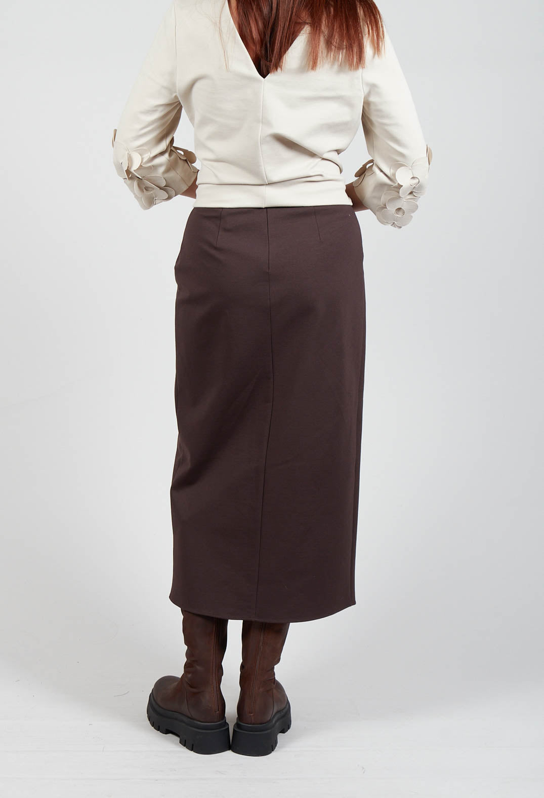 Jersey Pencil Skirt in Java