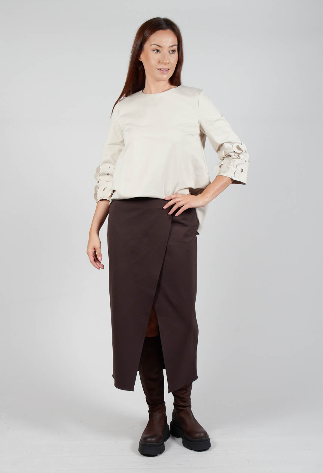 Jersey Pencil Skirt in Java