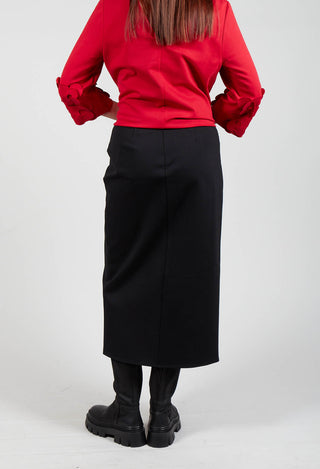 Jersey Pencil Skirt in Nero