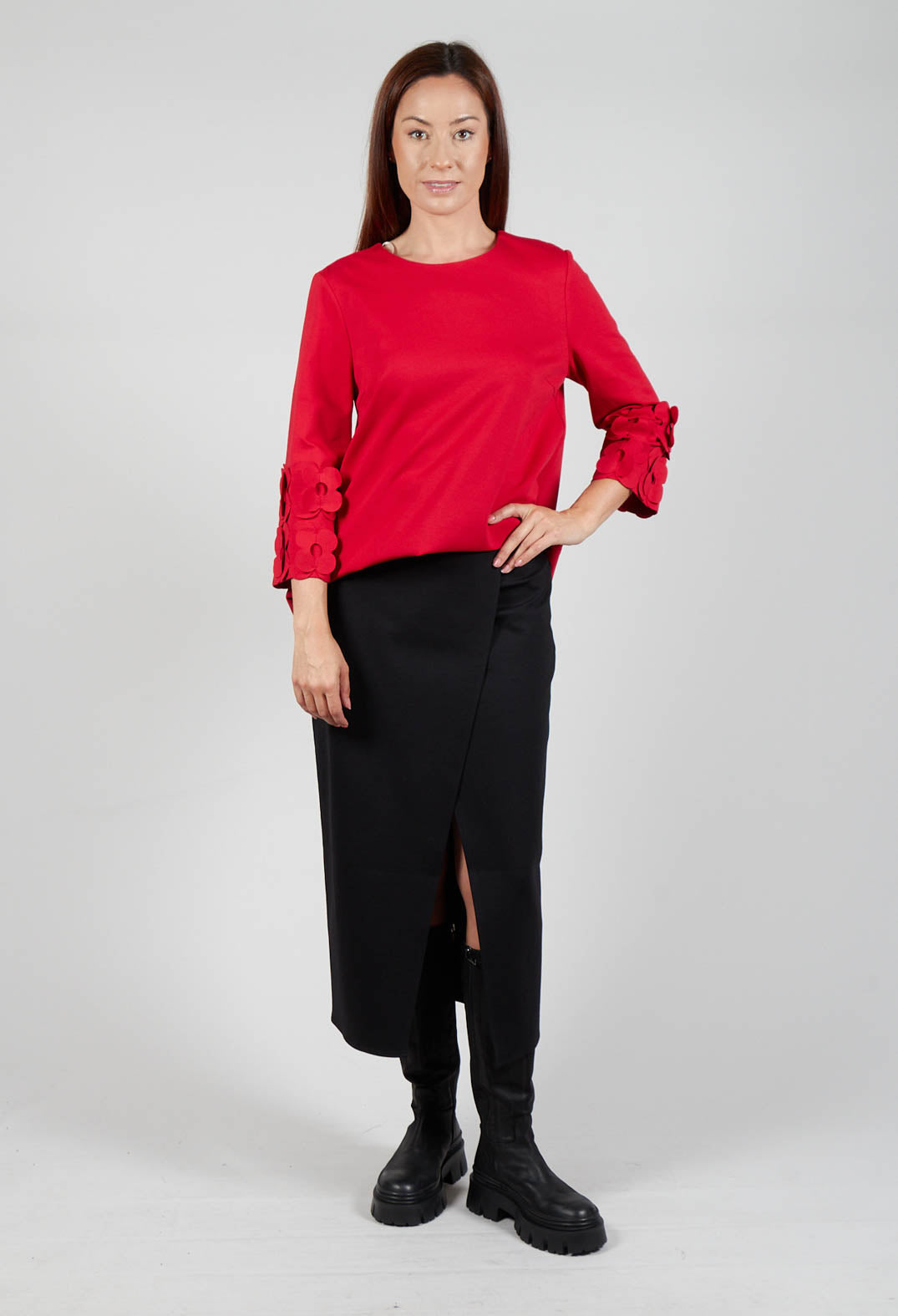 Jersey Pencil Skirt in Nero