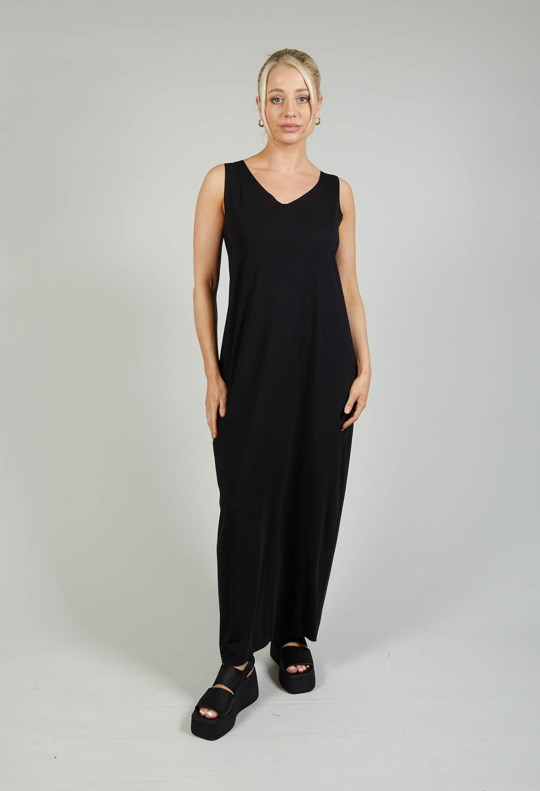 Jersey Vest Dress in Black