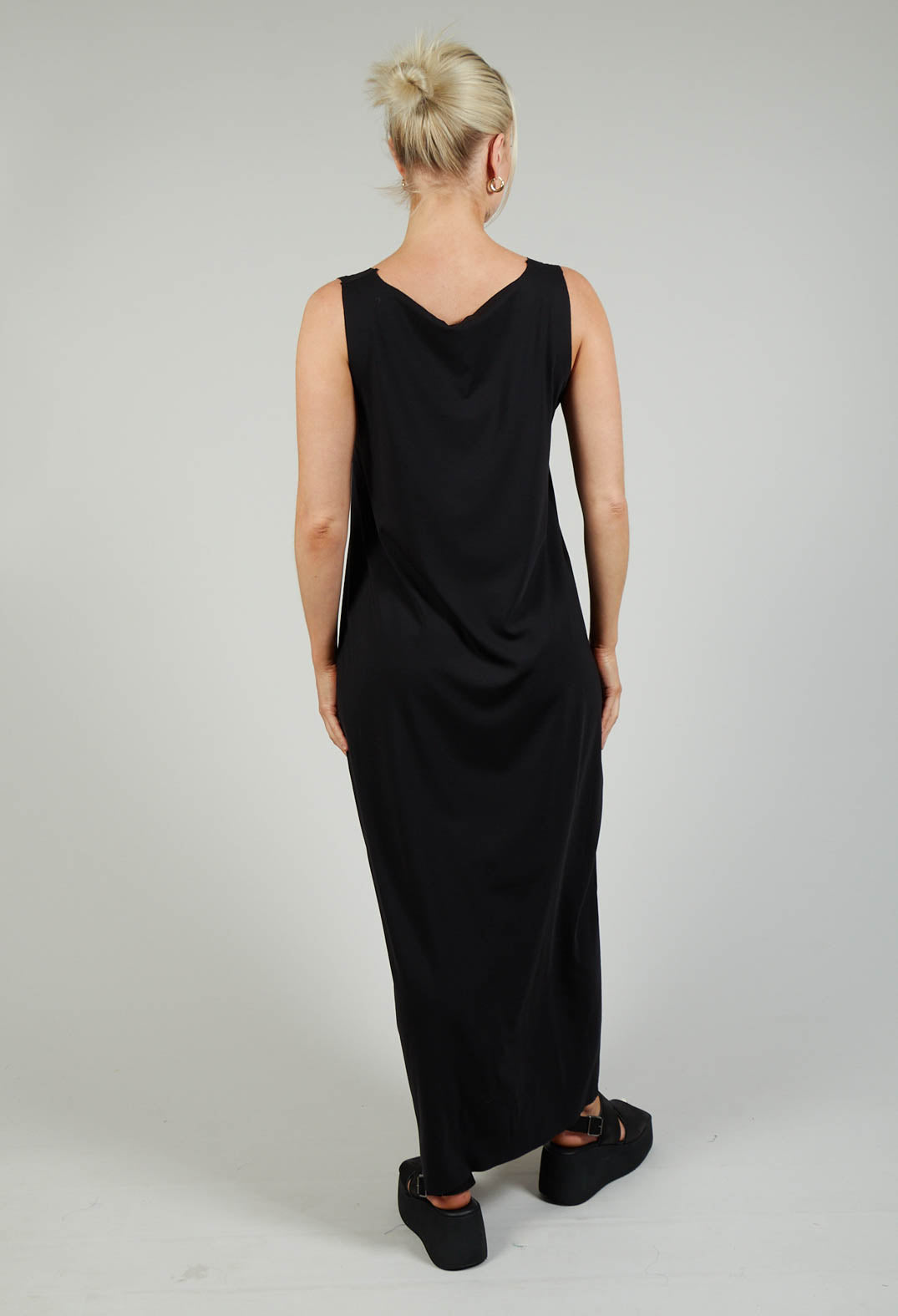 Jersey Vest Dress in Black