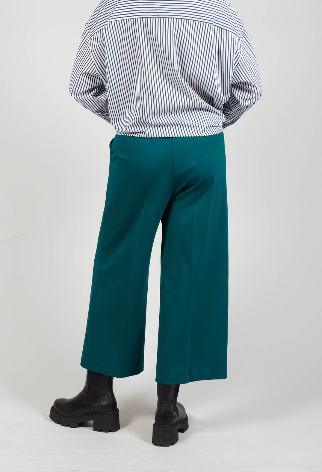 Jersey Wide Leg Trousers in Ottanio