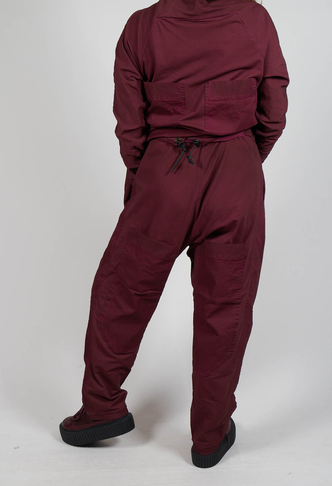 Jogger Trouser in Merlot Cloud