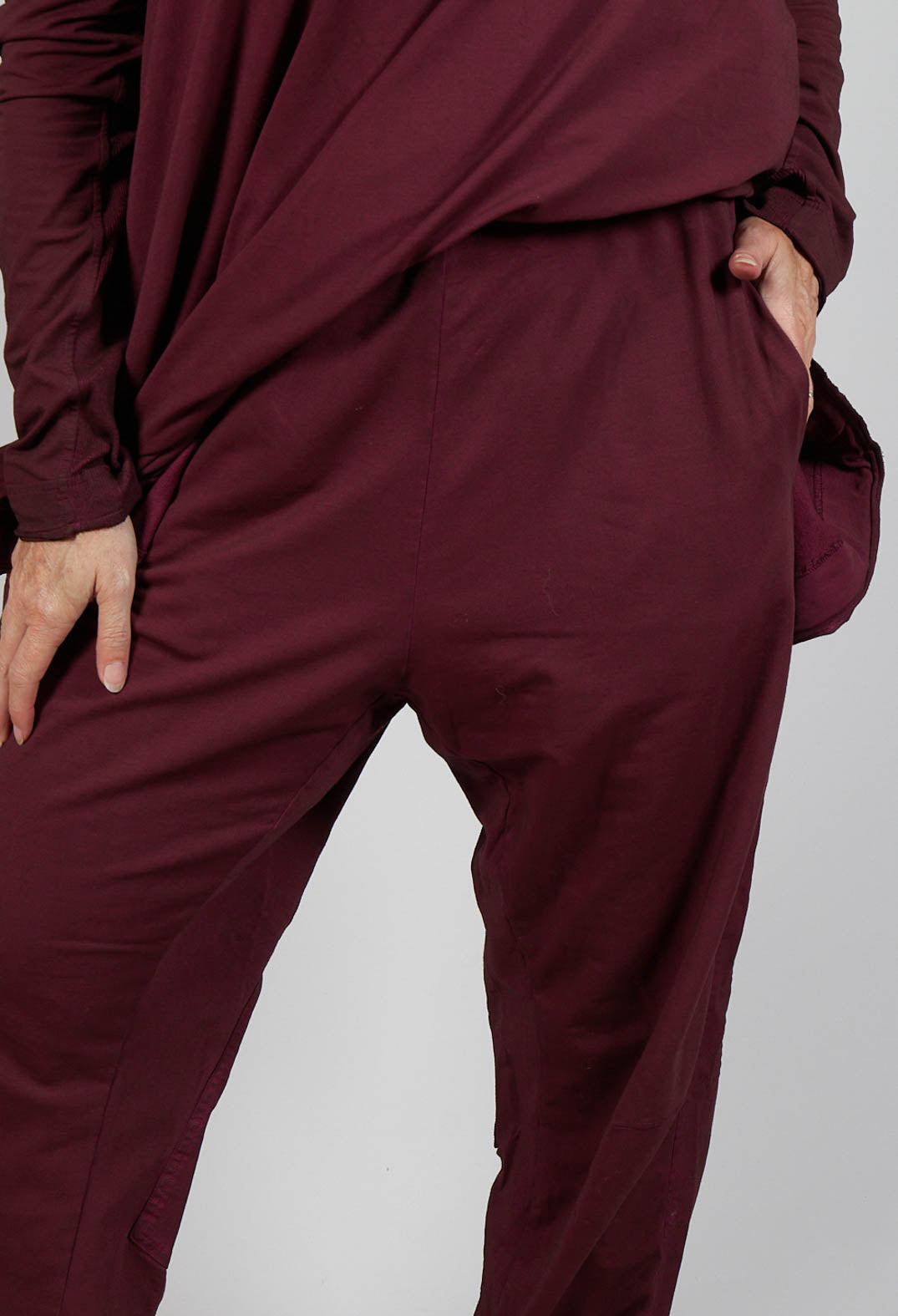 Jogger Trouser in Merlot Cloud