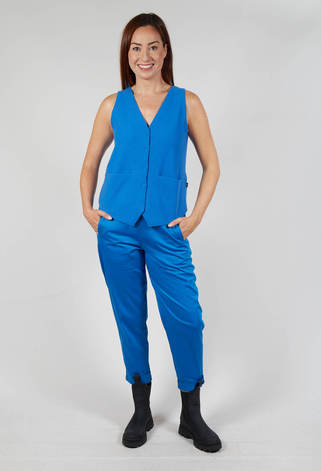 Junai Vest in Cobalt