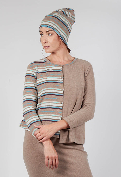 Kaki Hat in Alpaca Stripe