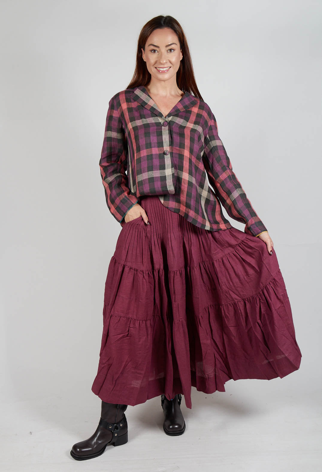 Keiko Skirt in Wine