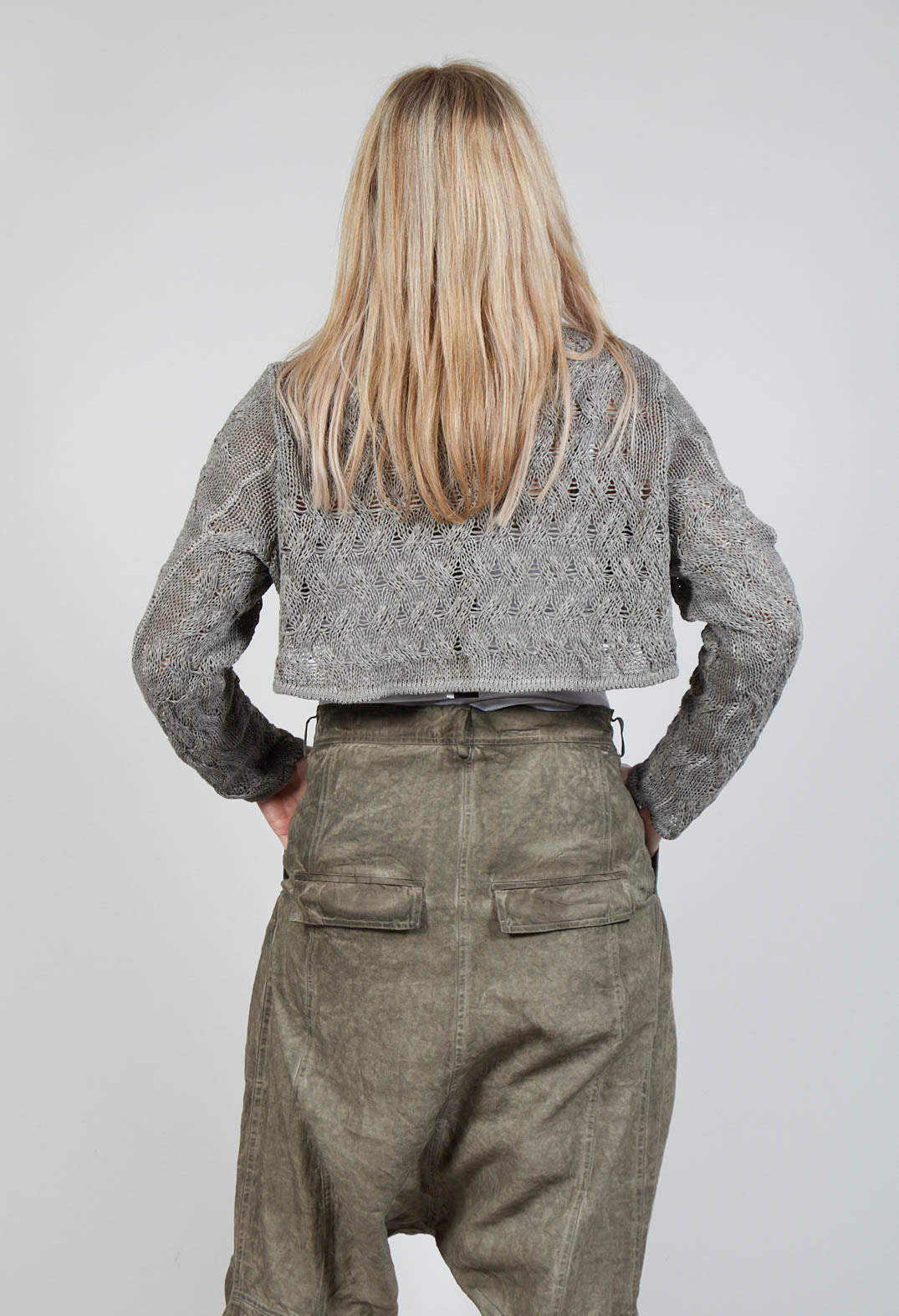 Knitted Cardigan in Hay Cloud