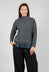 Knitted Jumper with Frill Hem in Grey and Piomb