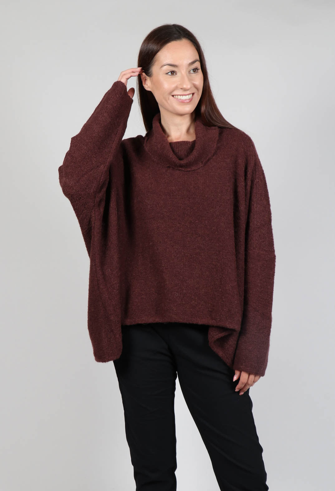 Rust polo neck on sale jumper