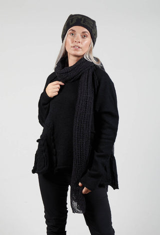 Knitted Scarf in Black