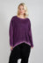 Knitted Slouch Jumper in Purple