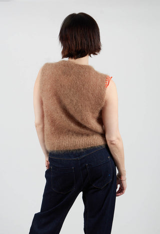 Knitted Vest in Caramello