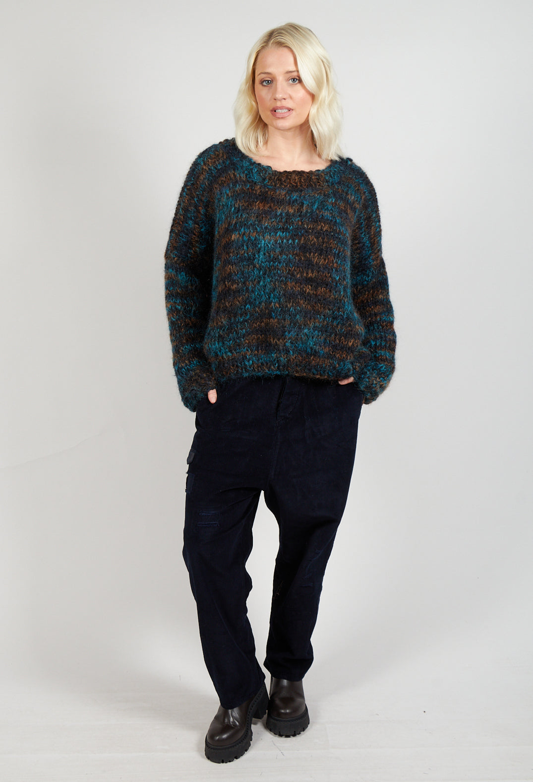 Knitted Wool Jumper in Blue