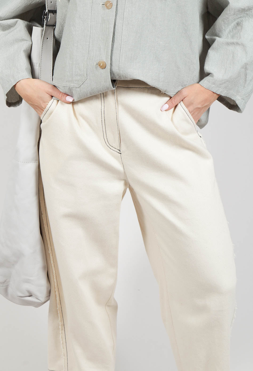 Cream wide leg cropped trousers best sale